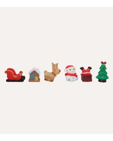 Set de 9 Juguetes Navideños de PVC