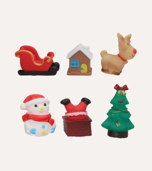 Set de 9 Juguetes Navideños de PVC