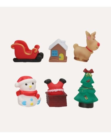 Set de 9 Juguetes Navideños de PVC