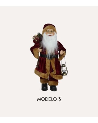Figura Decorativa Papá Noel Tradicional con Regalos