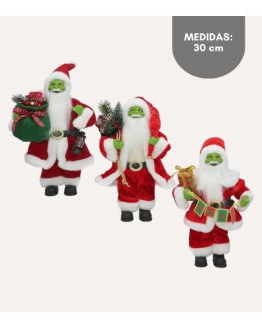 Figura Decorativa Grinch Vestido de Papa Noel con Regalos