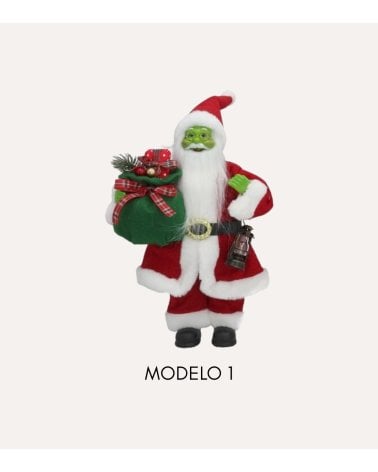 Figura Decorativa Grinch Vestido de Papa Noel con Regalos