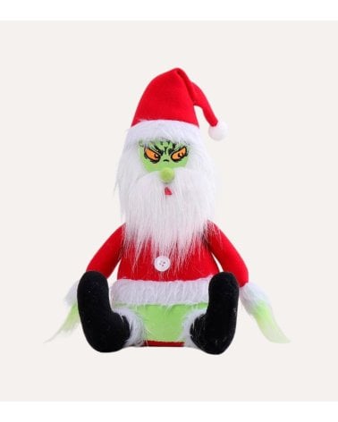 Figura Decorativa Grinch Navideño Sentado de Poliéster