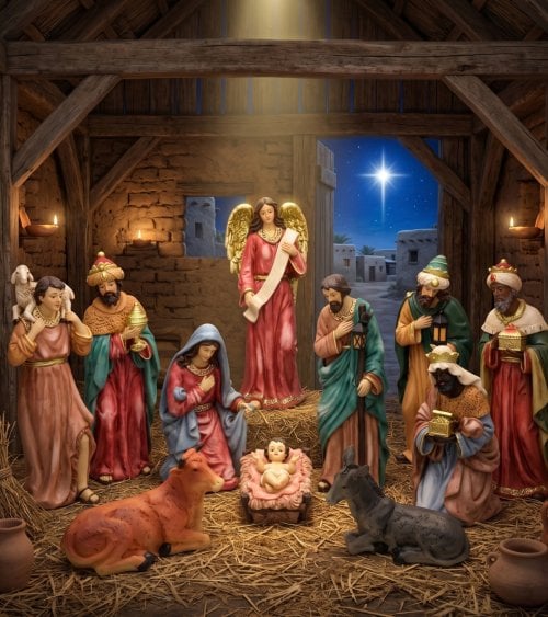 Set de 10 Figuras Nalvi para Belén Navideño