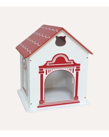 Casa de Mascota Navideña de Madera