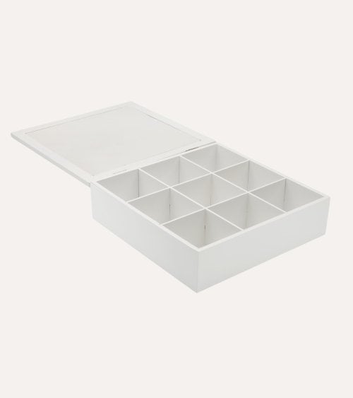 Caja de té Amico Cuadrada de MDF