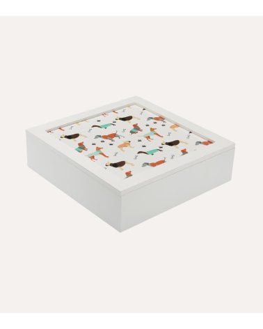 Caja de té Amico Cuadrada de MDF