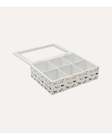 Caja de Té Amico con 6 Compartimentos de Madera