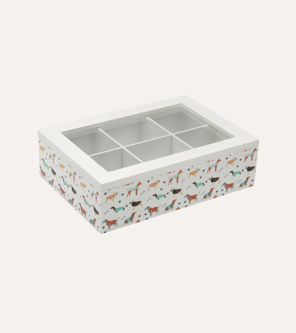 Caja de Té Amico con 6 Compartimentos de Madera
