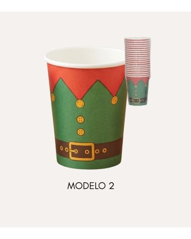 Set de 24 Vasos Desechables Navideño de Papel