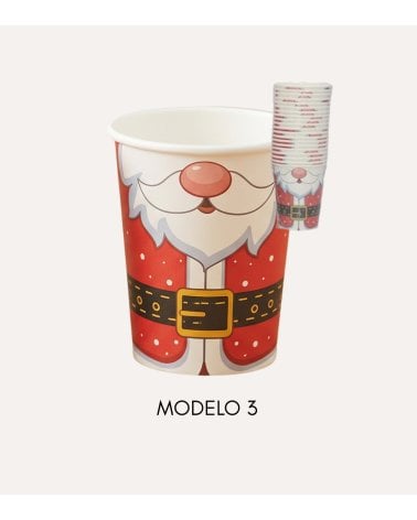 Set de 24 Vasos Desechables Navideño de Papel