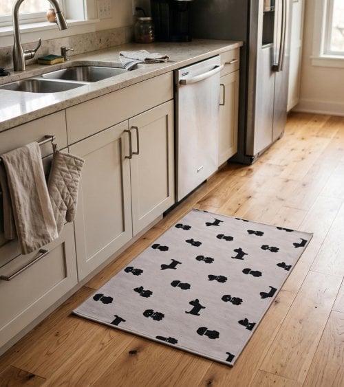 Alfombra de Cocina con Perros de Poliéster y PVC