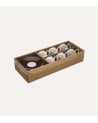 Set de 6 Tazas y Platos Gaia para Café de Porcelana