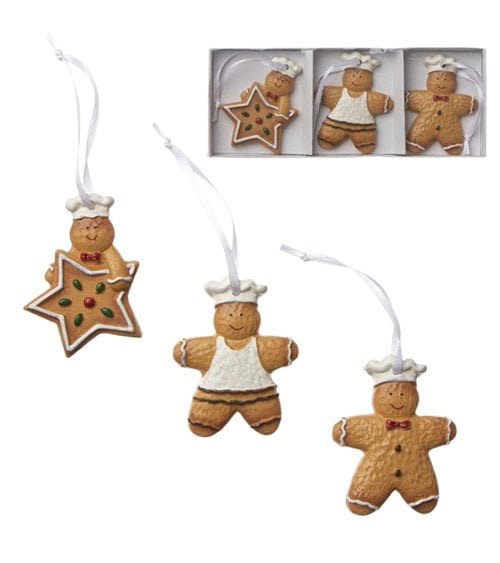 Set de 3 Colgantes de Muñecos Jengibres