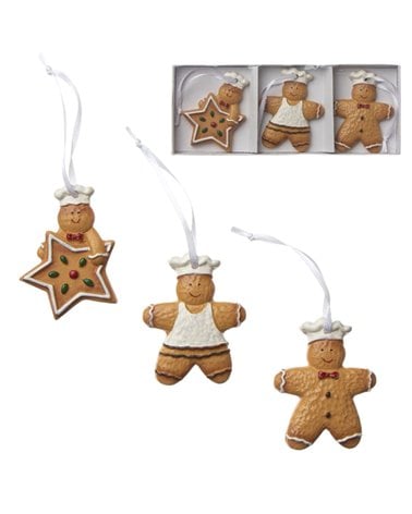Set de 3 Colgantes de Muñecos Jengibres