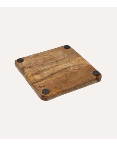 Centro de Mesa Gaia Cuadrado de Madera de Mango