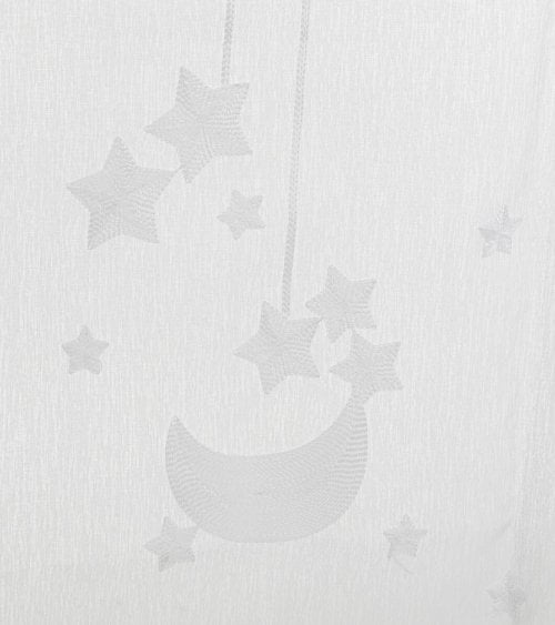 Cortina Blanca con Estrellas de 240 cm - Decoración Infantil de Ventanas Elegante-2