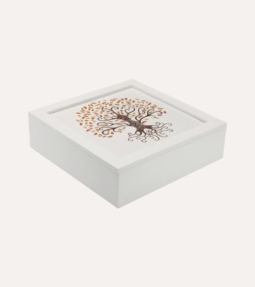 Caja de Té Gaia Cuadrada de MDF