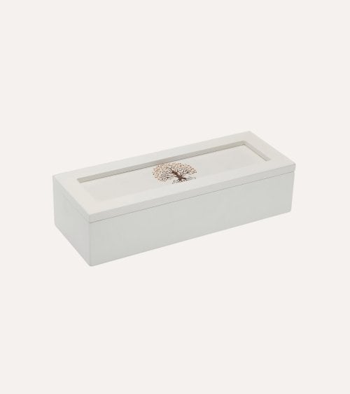 Caja de té Gaia Rectangular de MDF