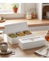 Caja de té Gaia Rectangular de MDF