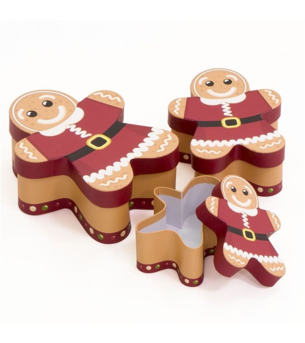 Caja de Cartón con Forma de Galleta de Jengibre