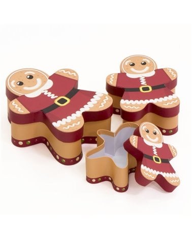 Caja de Cartón con Forma de Galleta de Jengibre