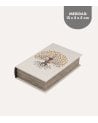 Libro Decorativo con Compartimento Gaia de Lienzo y Madera