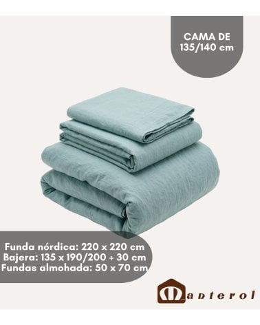 Juego de Funda Nórdica Color Wash de 100% Algodón