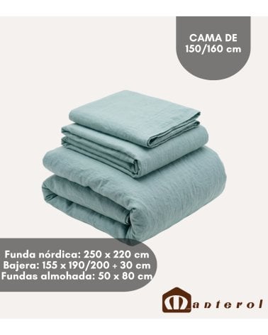 Juego de Funda Nórdica Color Wash de 100% Algodón