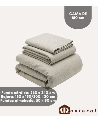 Juego de Funda Nórdica Color Wash de 100% Algodón