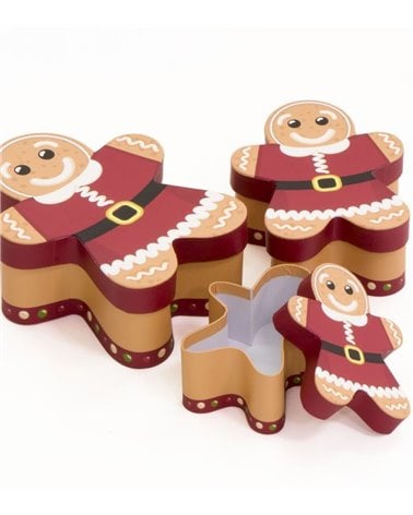 Caja de Cartón con Forma de Galleta de Jengibre