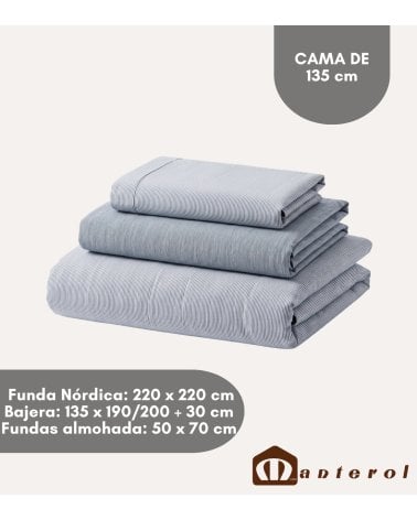 Juego de Funda Nórdica Arwen A Rayas de 100% Microfibras