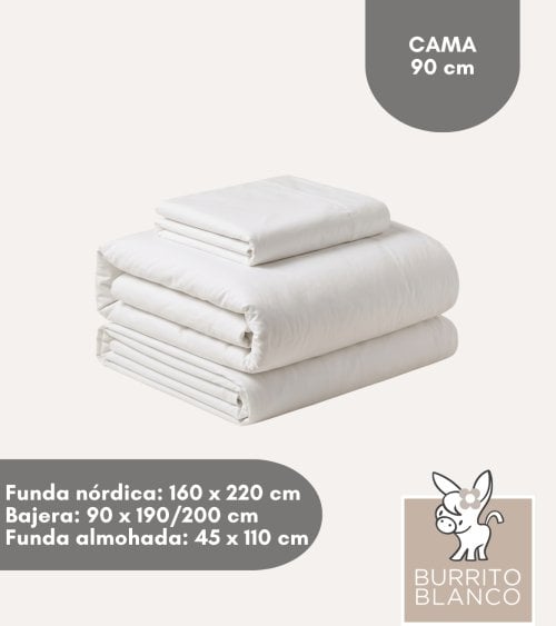 Juego de Funda Nórdica Reversible Clásica con Bajera de Algodón