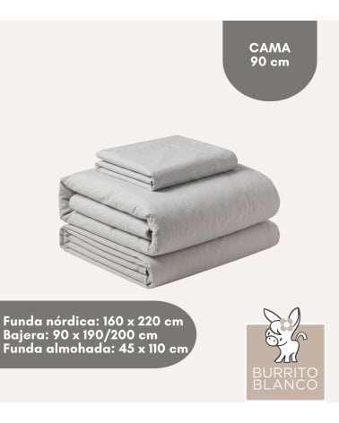 Juego de Funda Nórdica Reversible Clásica con Bajera de Algodón
