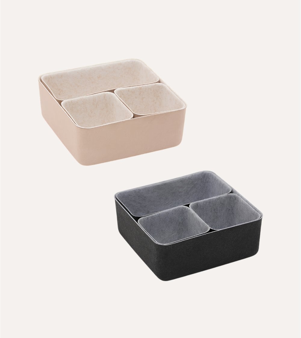 Set de 4 Organizadores Feltia Altos de Fieltro