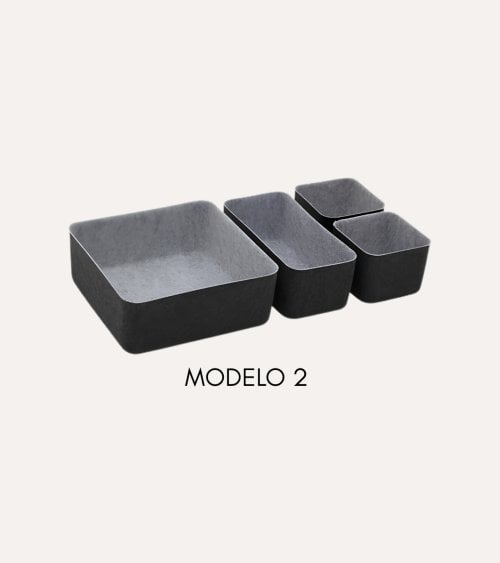 Set de 4 Organizadores Feltia Altos de Fieltro
