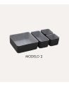 Set de 4 Organizadores Feltia Altos de Fieltro