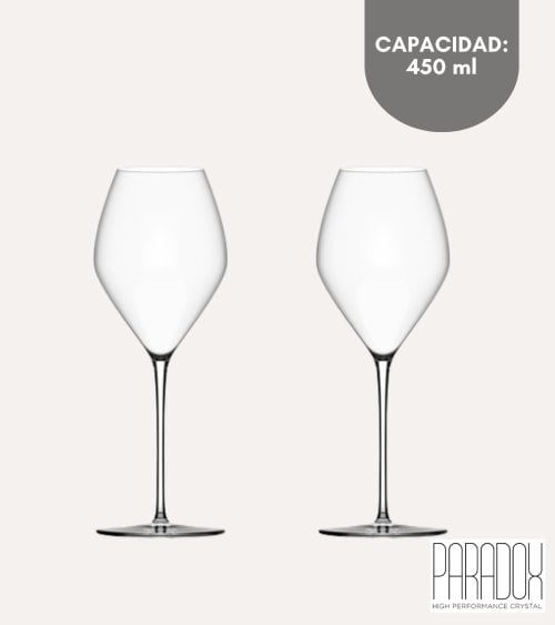Set de 2 Copas de Vino Teseo de Cristalín