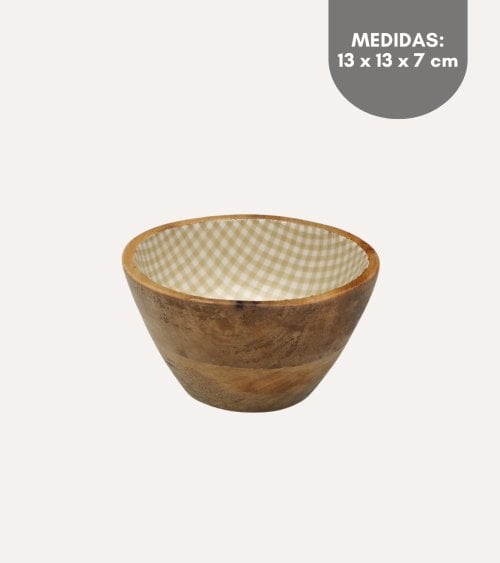 Bol Amelie Redondo de Madera de Mango