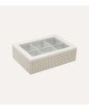 Caja de Té Amelie con 6 Compartimentos de Madera