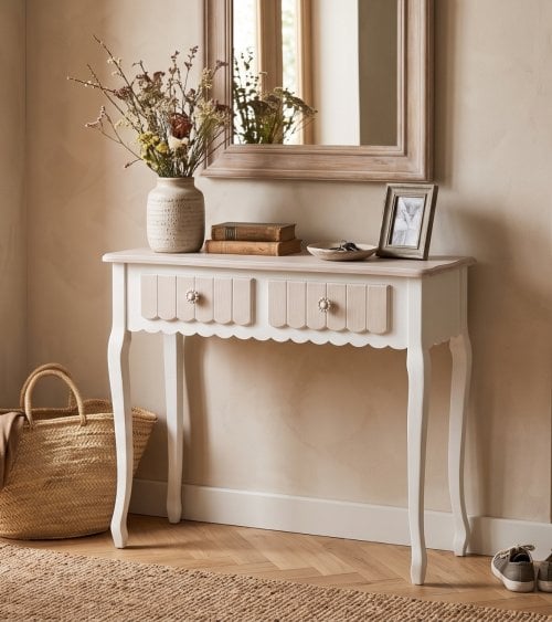 Consola Amelie con 2 Cajones de MDF