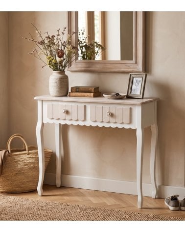 Consola Amelie con 2 Cajones de MDF