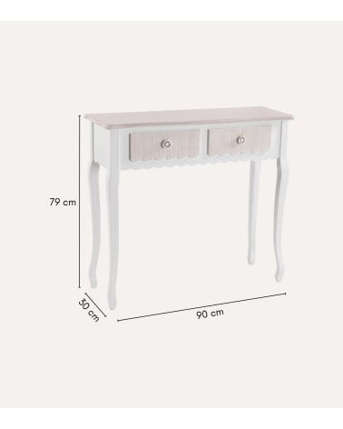 Consola Amelie con 2 Cajones de MDF