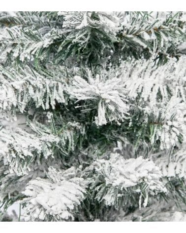 Figura Decorativa Mini Árbol Nevado en Maceta de Yute