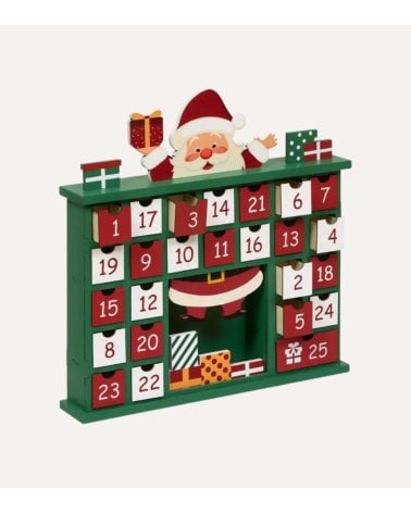 Calendario de Adviento Chimenea Papá Noel con Mini Cajones