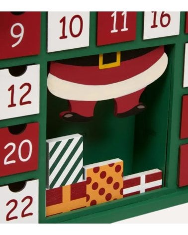 Calendario de Adviento Chimenea Papá Noel con Mini Cajones