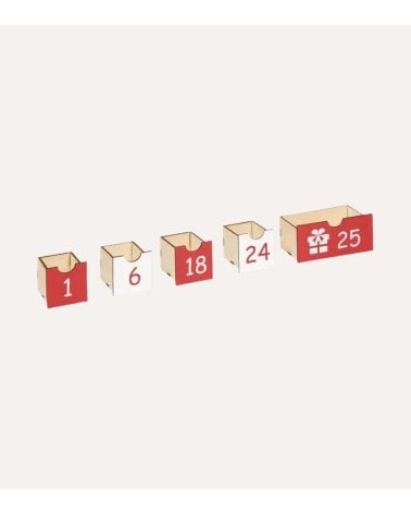Calendario de Adviento Chimenea Papá Noel con Mini Cajones