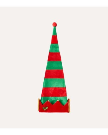 Gorro Navideño Elfo con Orejas y Cascabeles para Adultos