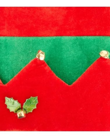 Gorro Navideño Elfo con Orejas y Cascabeles para Adultos