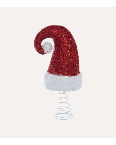 Punta de Árbol Gorro Navideño de Plástico